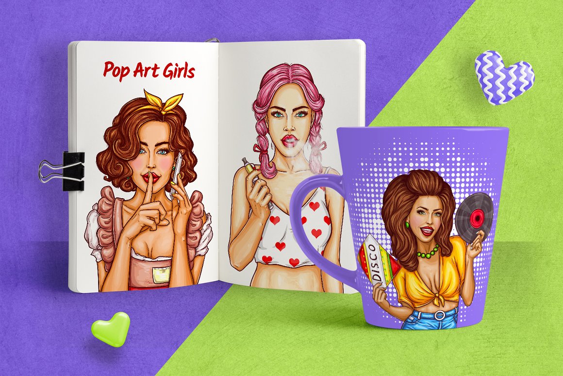 美式时尚女性产品包装插画插图 [Ai]插图(12)