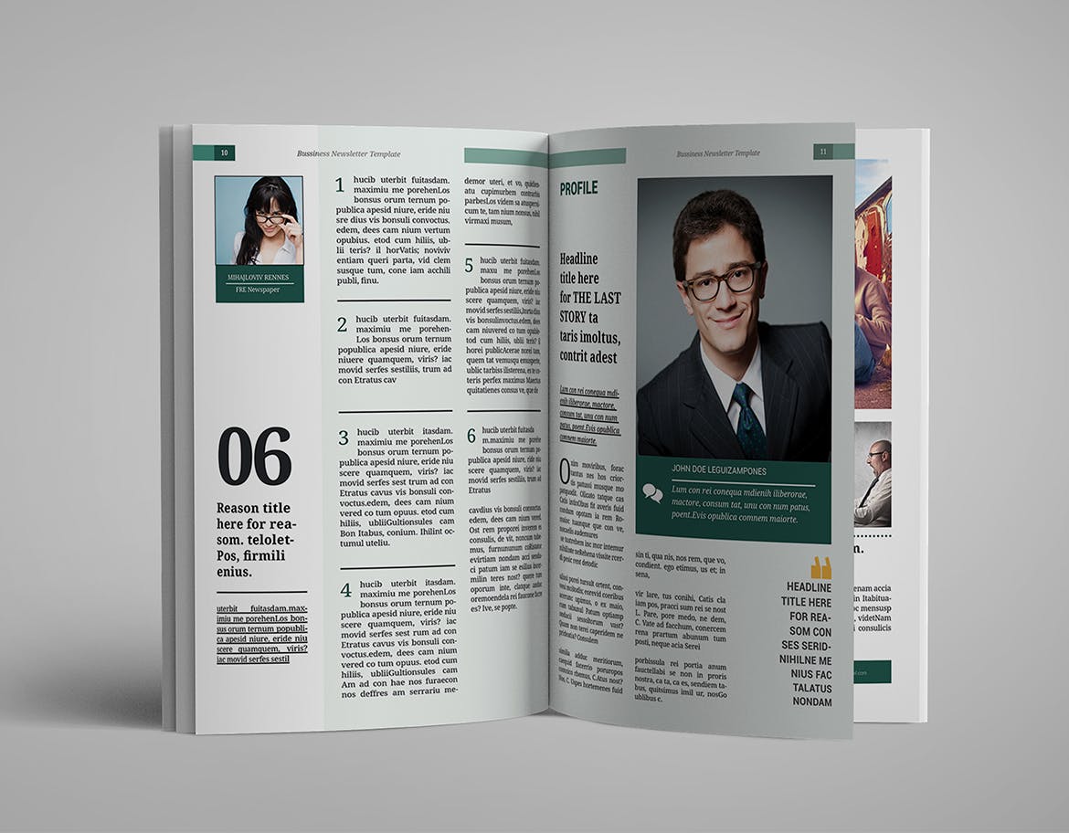 企业内部报刊排版设计模板 Newsletter Template插图(11)