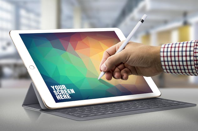 iPad Pro响应式UI设计演示设备样机 iPad Pro Responsive Mockup插图(2)