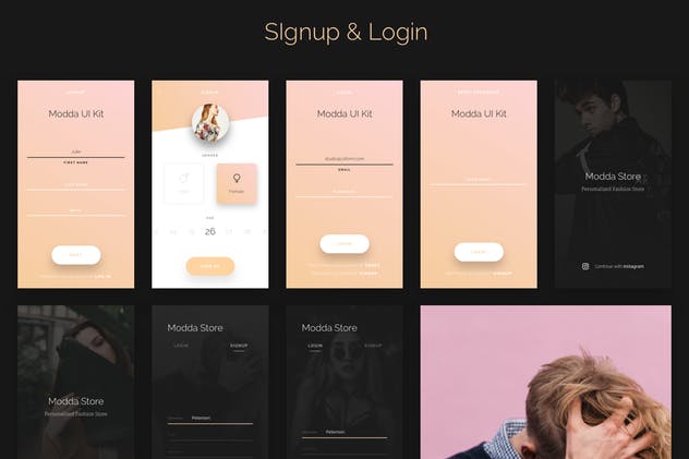 奢侈品电子商务APP应用UI套件 Modda –  E-Commerce Mobile UI Kit插图(9)