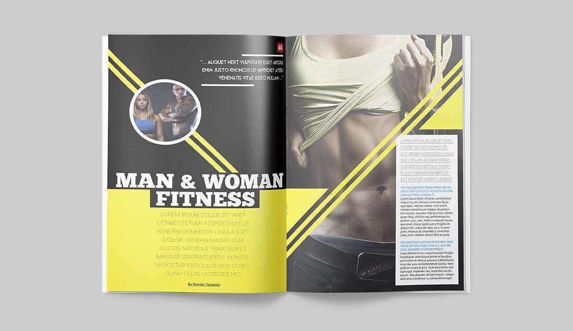 体育赛事素材库精选杂志排版设计模板 Magazine Template插图(8)