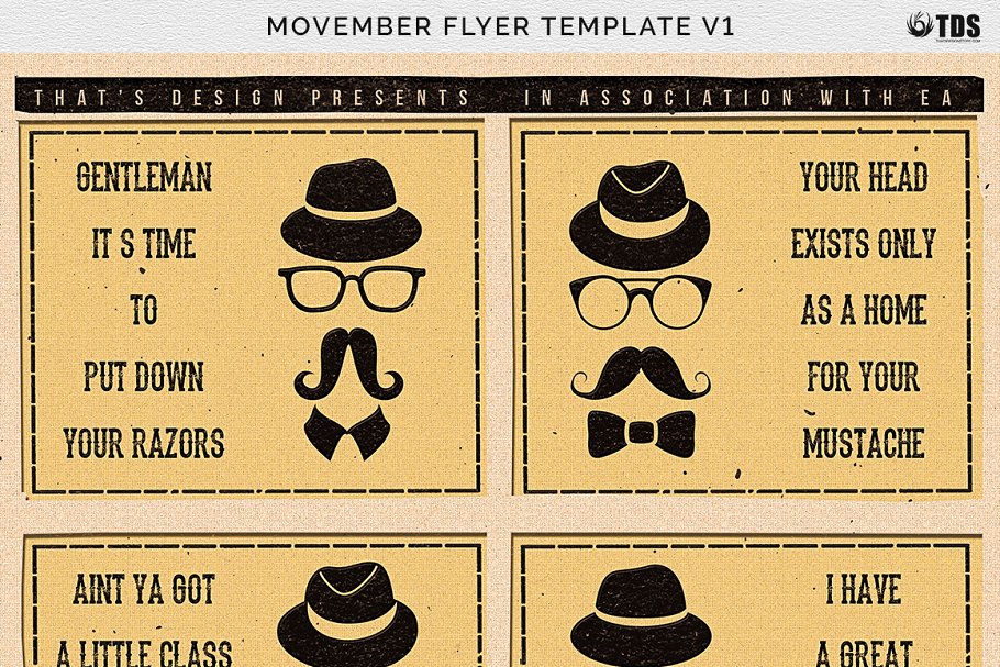 音乐主题抽象传单PSD模板v1 Movember Flyer PSD V1插图(11)