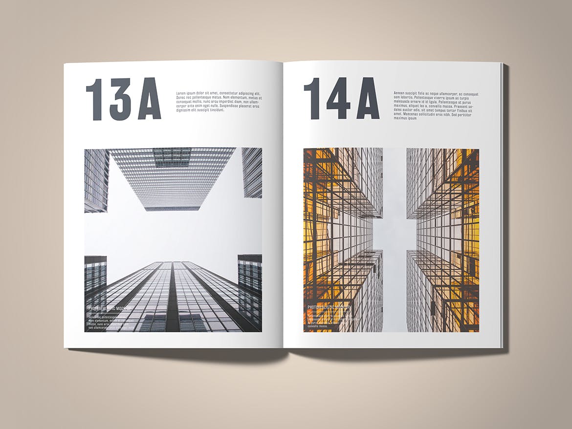 铝箔压印技术美国尺寸标准杂志设计图样机 US Letter Foil Stamping Magazine Mock-Up插图(3)