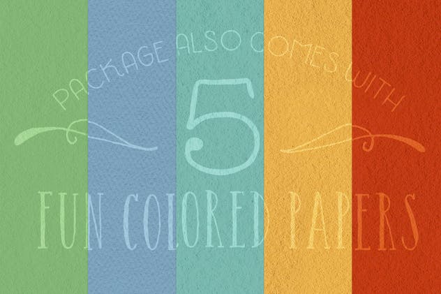 20款凸版印刷纹理纸张素材套装 72 dpi KD Letterpress Paper Textures Pack插图(3)