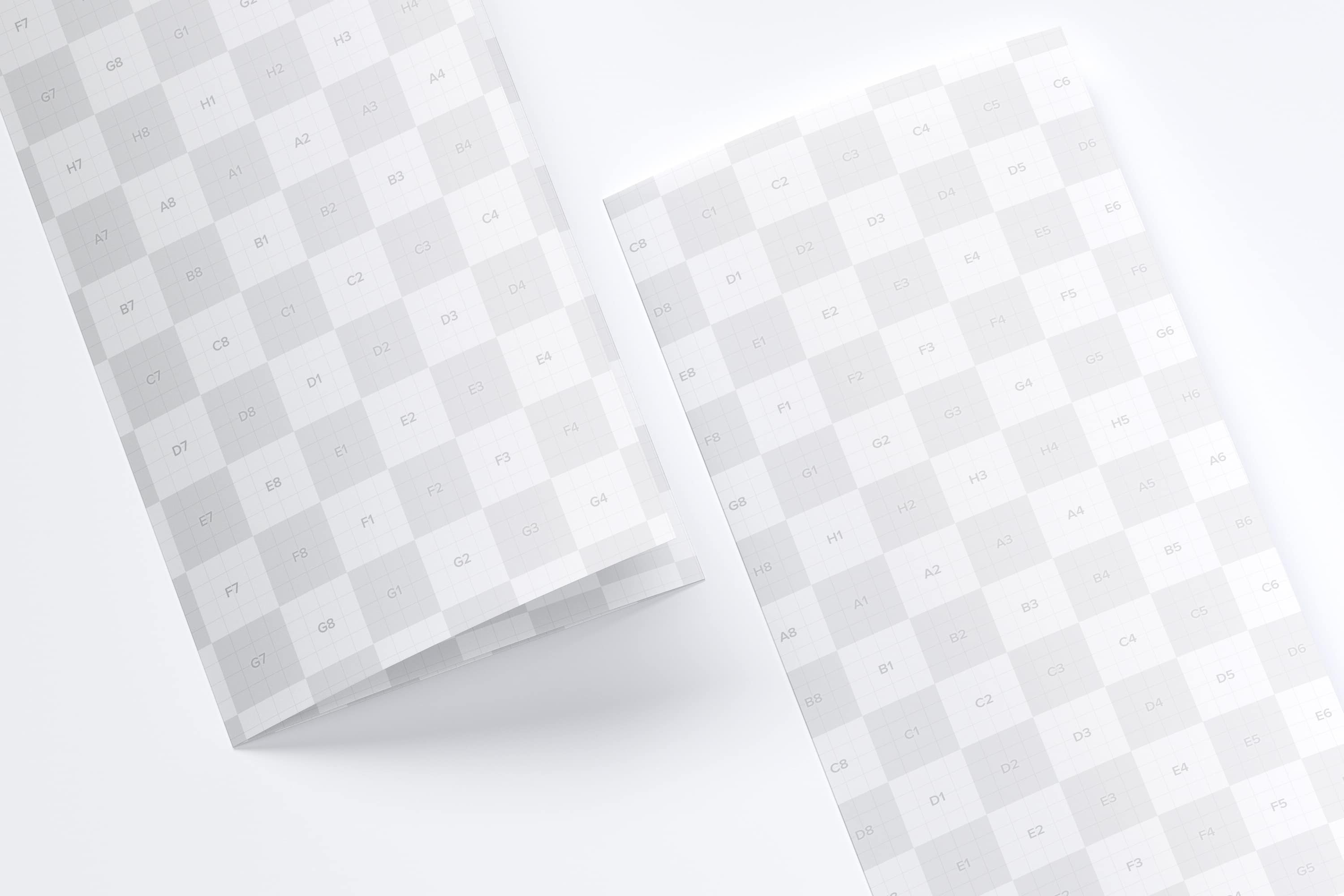 A3尺寸大小三折页传单小册子设计图预览样机05 A3 Trifold Brochure Mockup 05插图(2)