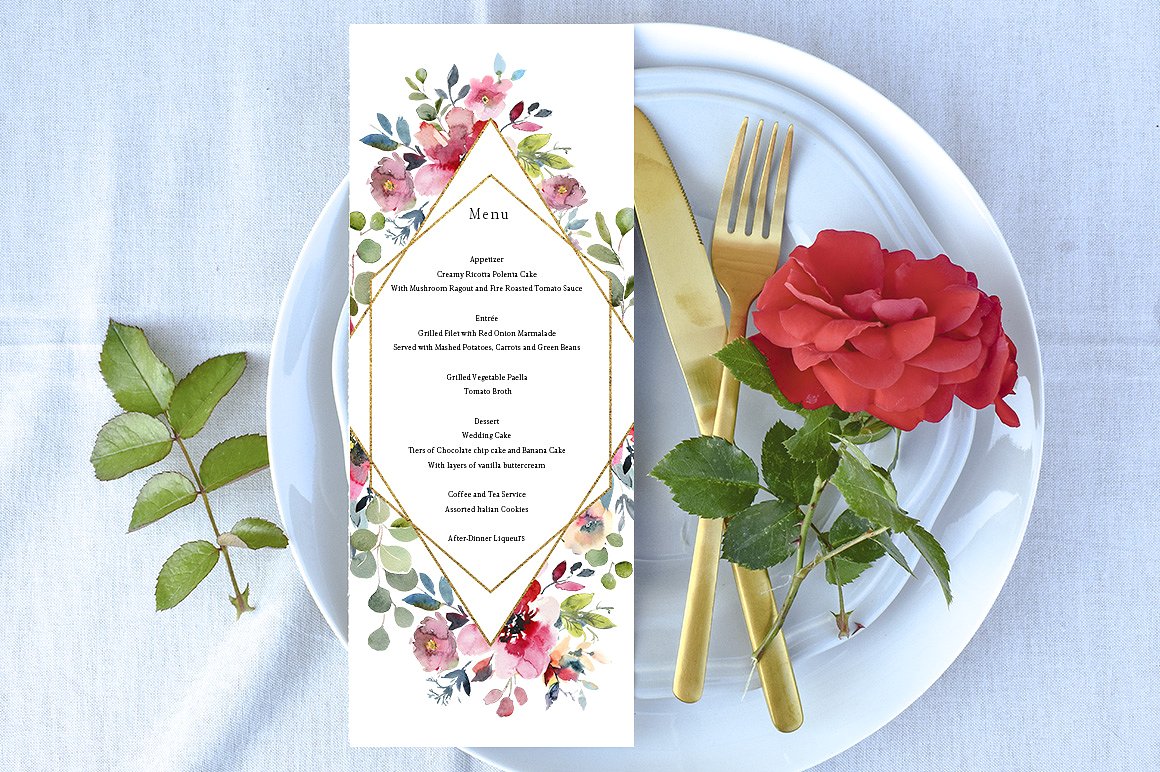 花园玫瑰水彩花卉套装 Garden Rose Watercolor Floral Kit插图(7)