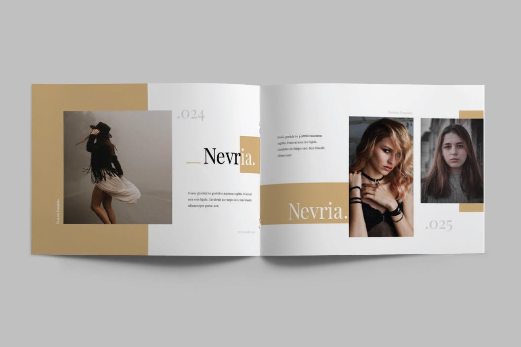 A5横版产品目录Lookbook设计InDesign模板 NEVRIA – A5 Landscape Lookbook template插图(12)