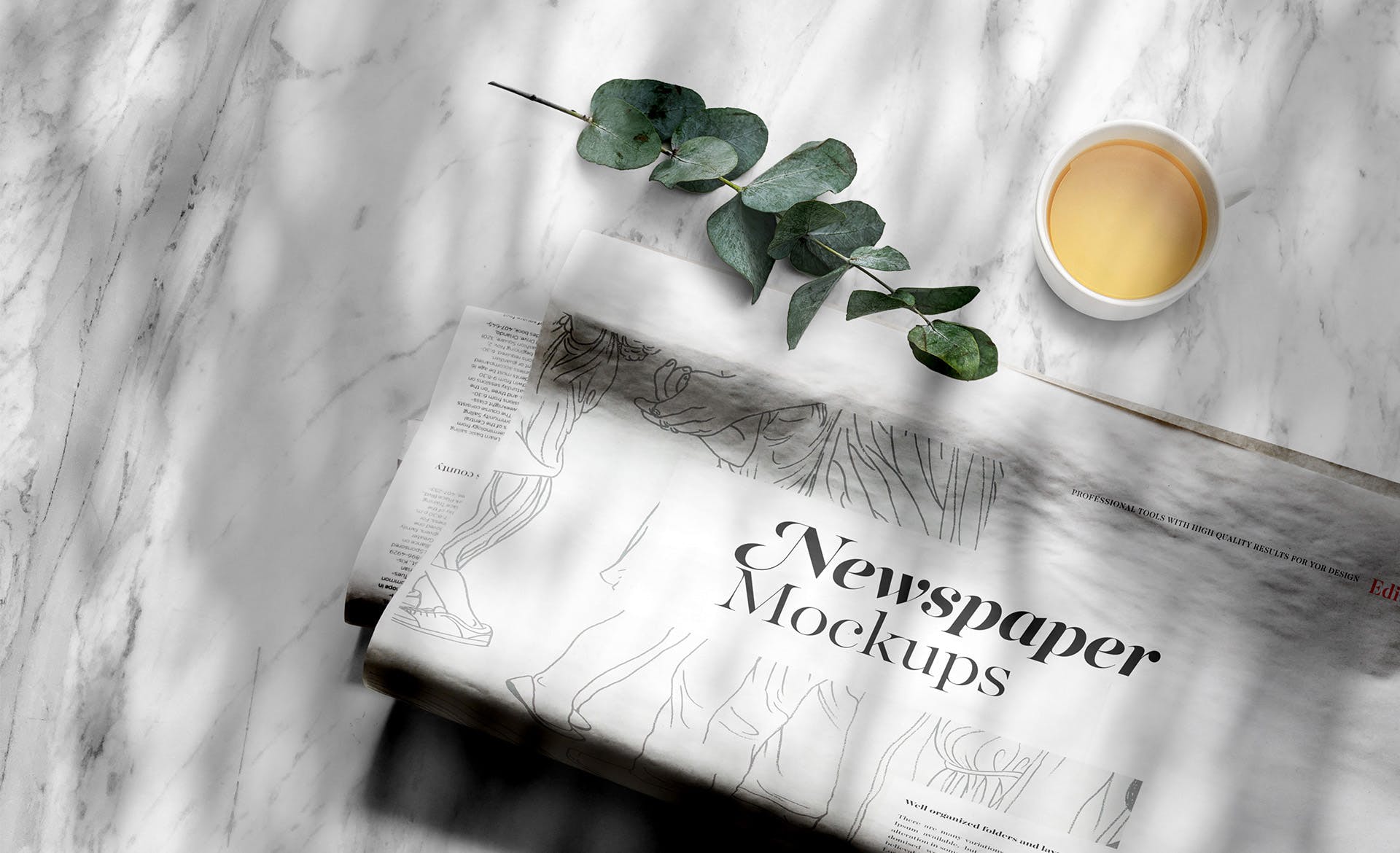 报纸版式设计排版效果图展示样机模板 Newspaper Mockup Templates插图(6)