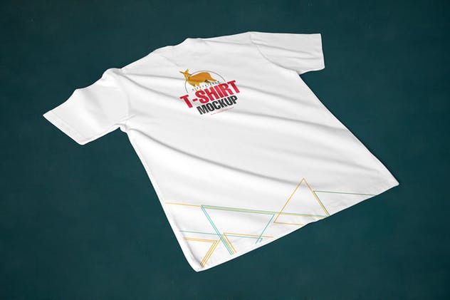 7组圆领时尚印花T恤服装设计样机 7 Round Neck T-Shirt Mockups插图(7)