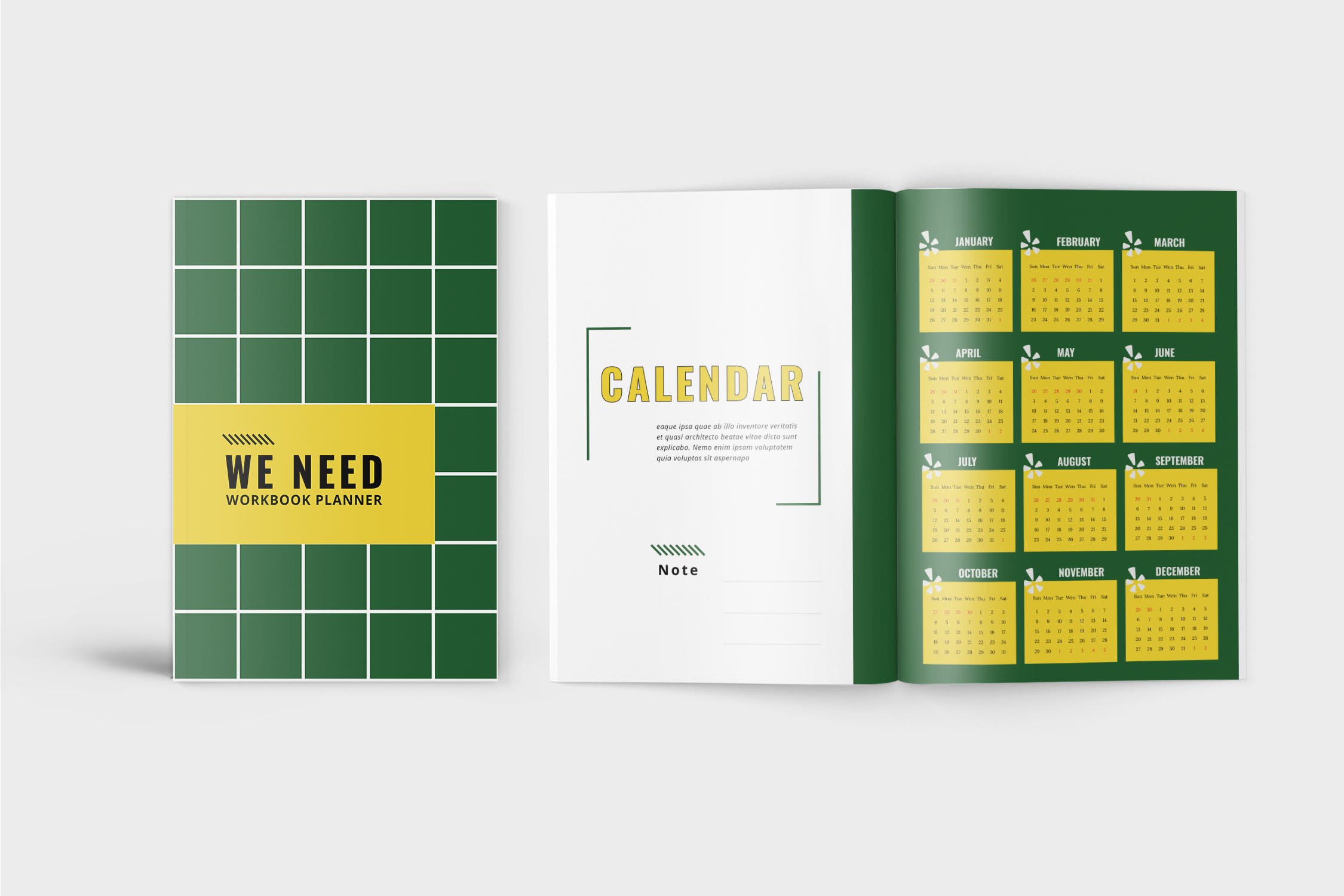 极简主义Workbook创意设计模板v3 WeNeed – Minimalist Workbook Template插图