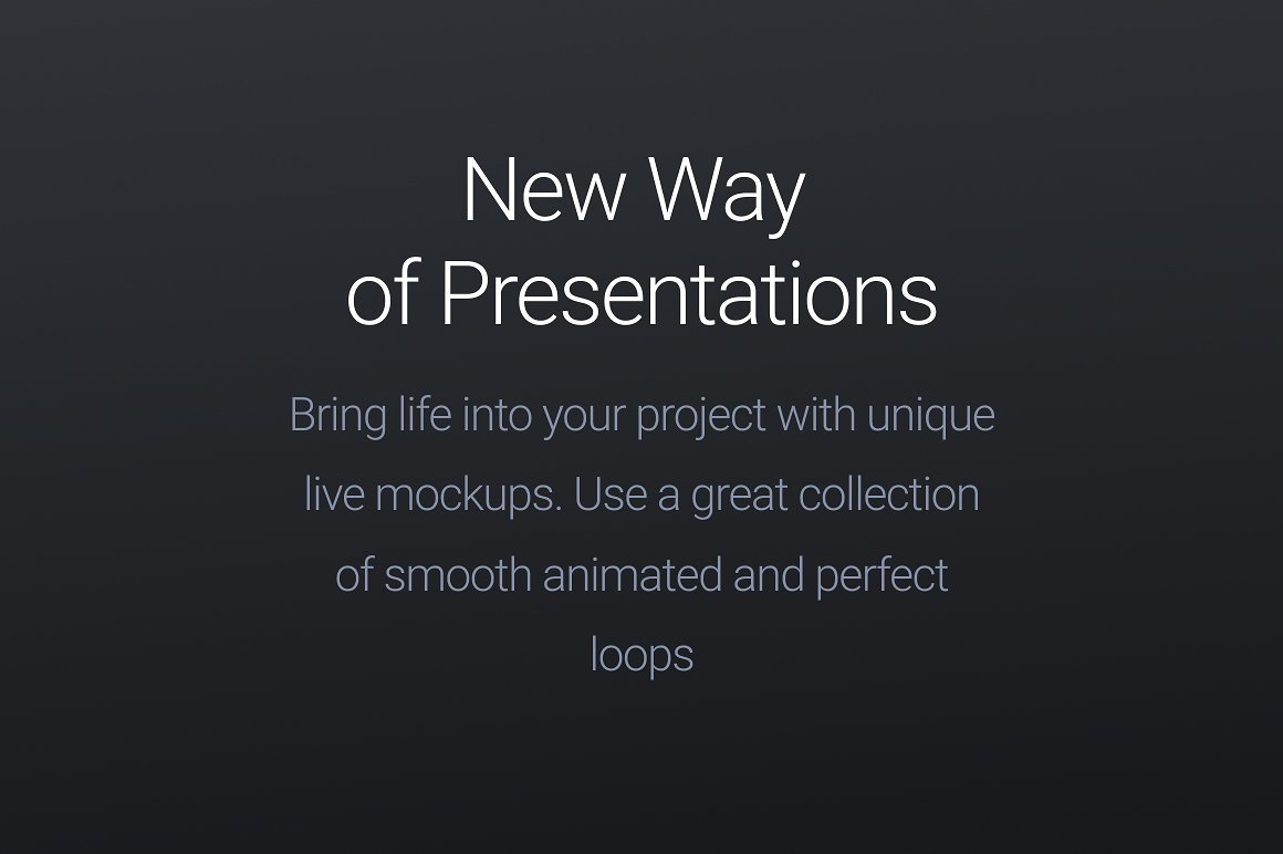 Apple设备动态样机合集[酷黑版本] Looped Animated Mockups | White插图(1)
