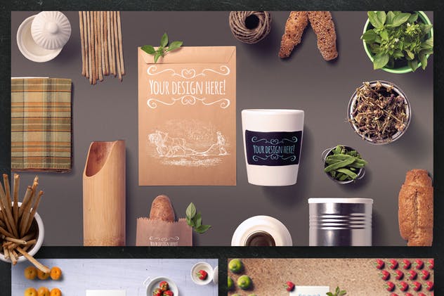 有机食品样机及巨无霸Hero场景模板 Organic Food Mockup & Hero Images Scene Generator插图(5)