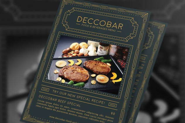 简约设计风格西餐厅菜单模板 Food Menu插图(4)