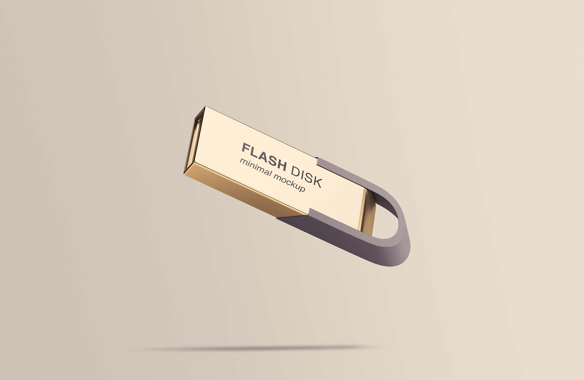 创意U盘设计效果图PSD样机模板 Flying Flash Disk Mockup插图