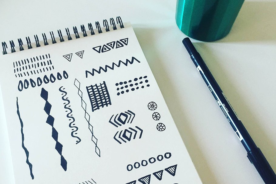 返璞归真传统部落文化图案背景纹理 Ethnic Handdrawn Patterns插图(7)