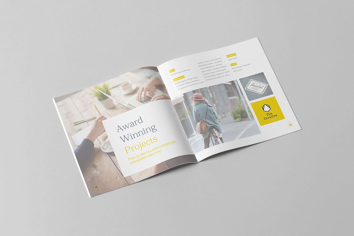 创意公司方形画册设计模板v2 The Creative Brochure – Square Vol.2插图(5)