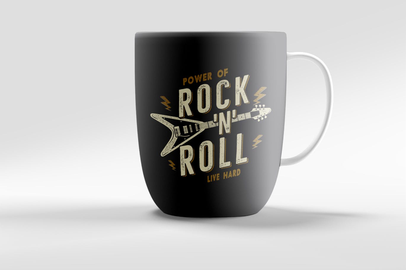 T恤复古设计风格摇滚音乐主题印花图案插画 Music Rock n Roll Print for T-Shirt, Retro Design插图(5)