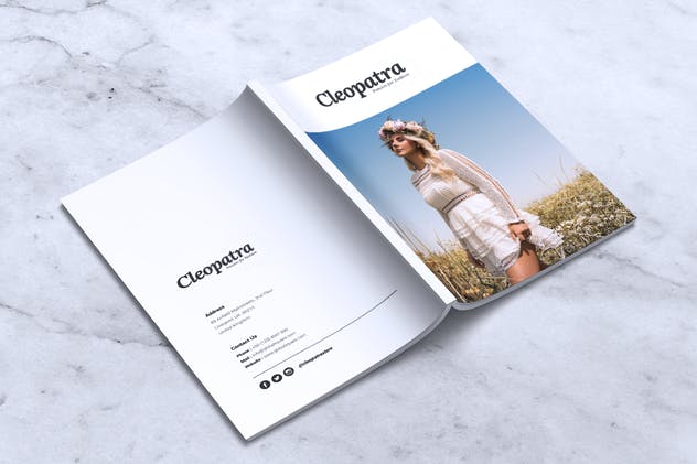 时尚服饰产品目录设计时尚杂志设计模板 CLEOPATRA Lookbook Magazine Fashion插图(1)