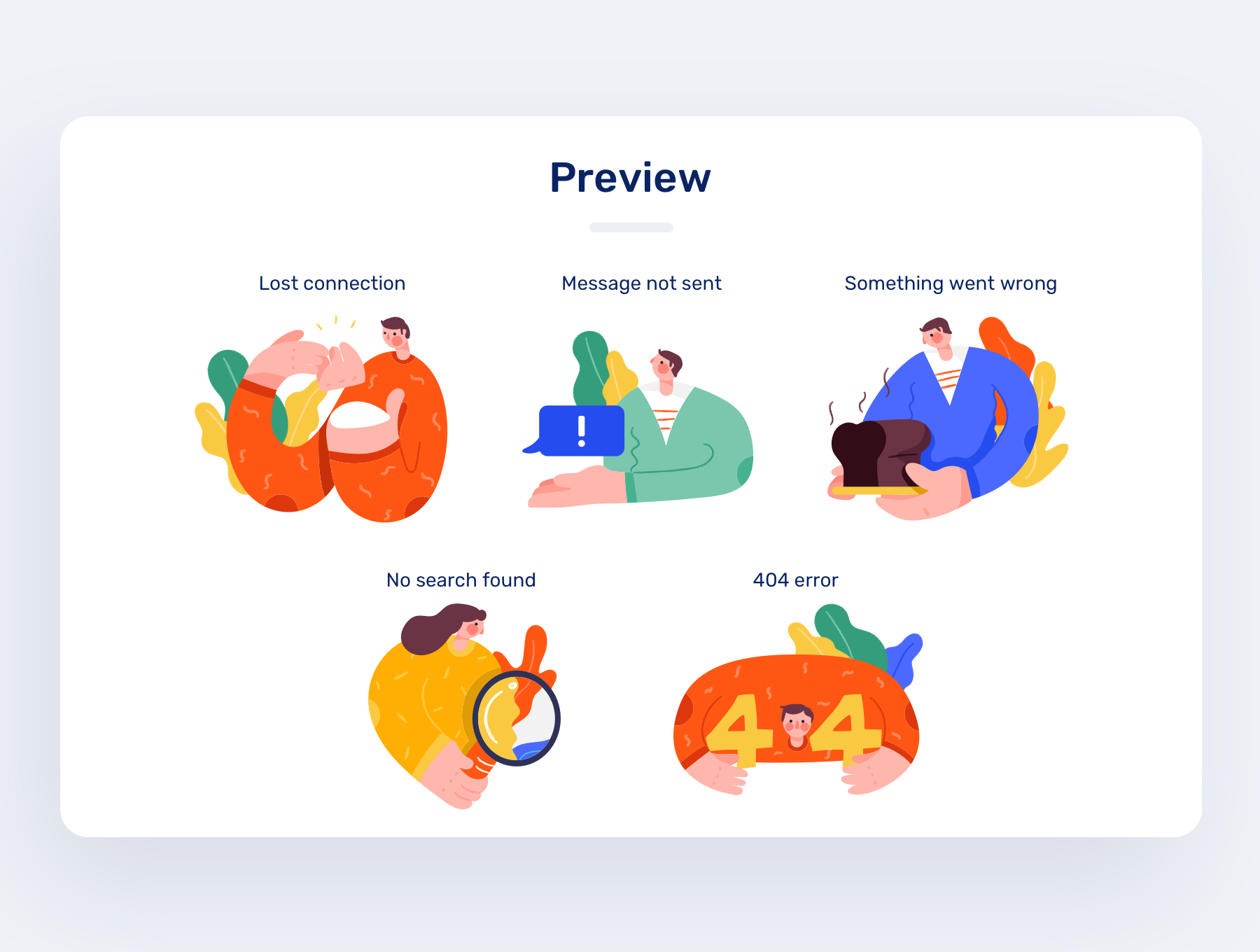素材库下午茶：有创意的 404错误 其他状态插画创意素材下载[Sketch,Ai]插图(1)