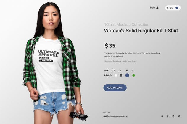 逼真时尚T恤服装样机Vol.14 Ultimate Apparel Mockup Vol. 14插图(1)