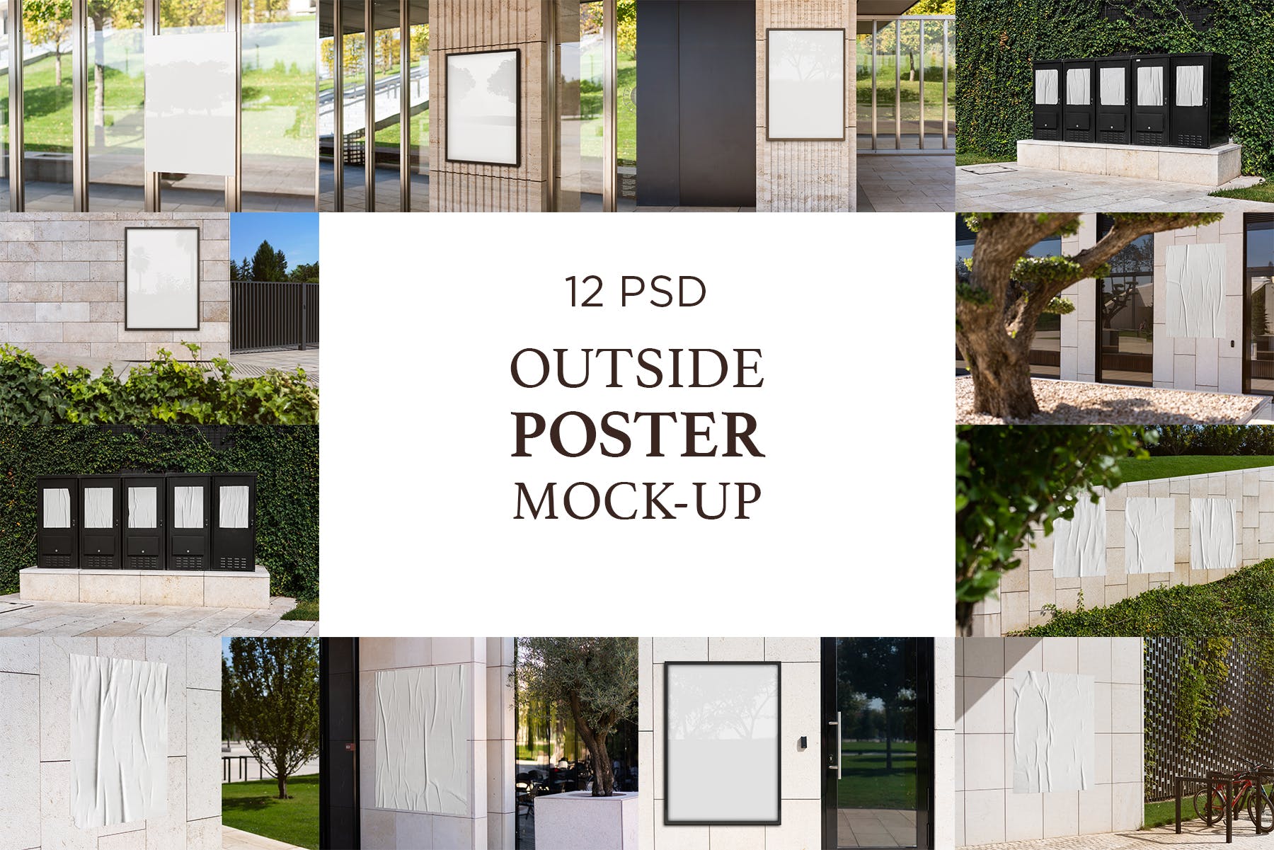 海报户外张贴效果展示样机素材库精选 Outside Poster Mock-Up’s插图(13)