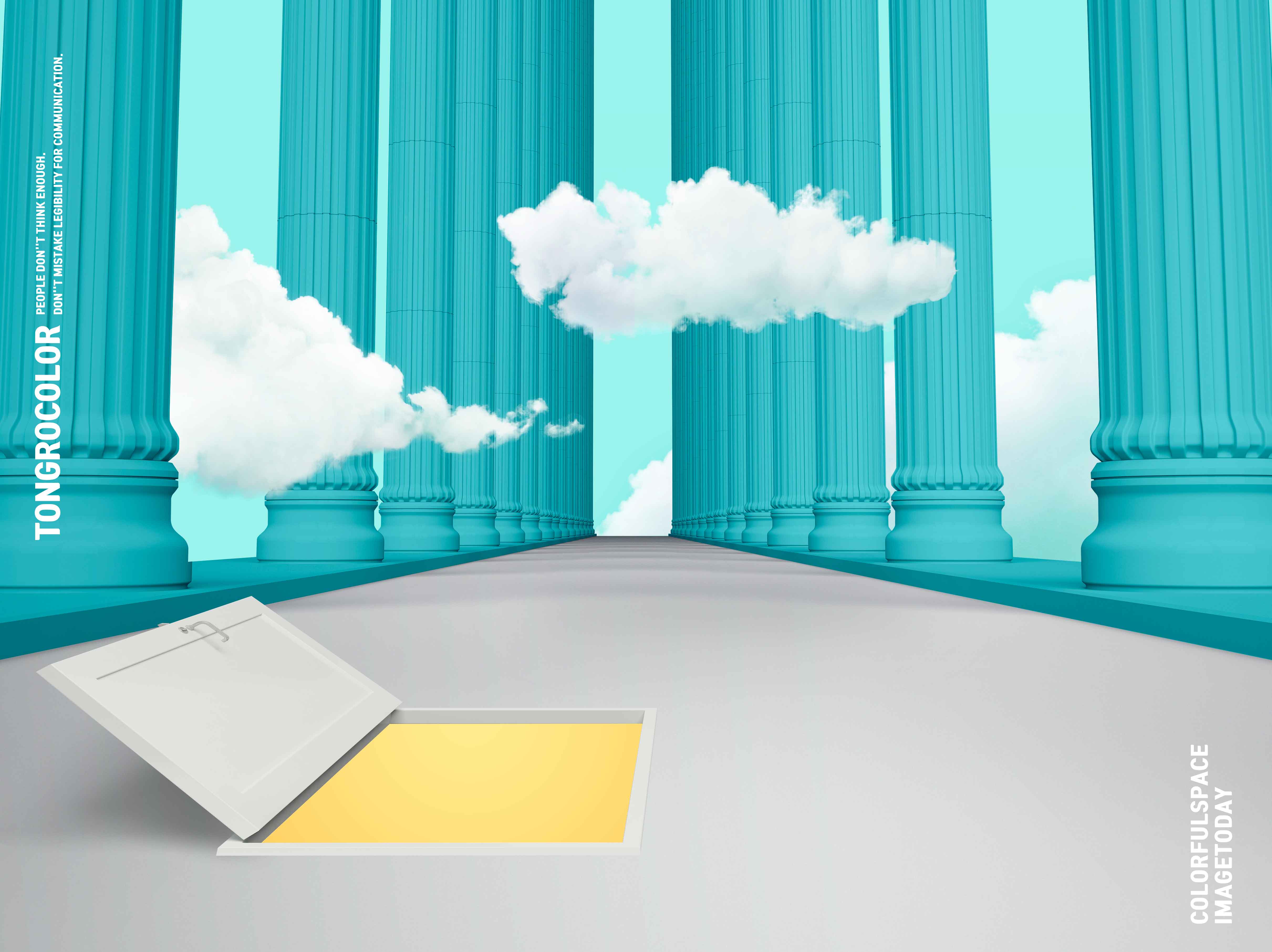 天庭创意梦幻空间图形韩国psd素材插图