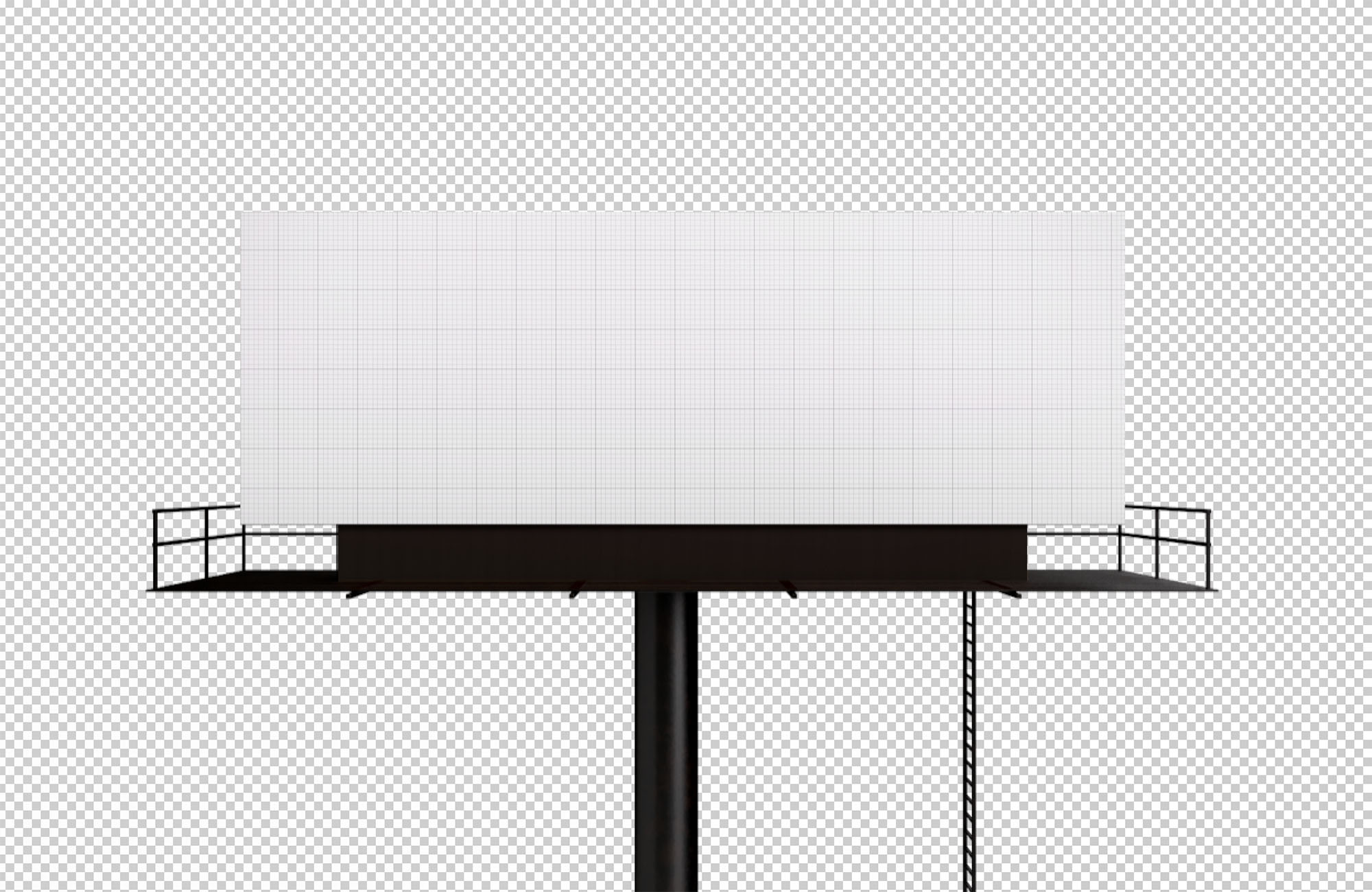 户外大型广告牌效果图样机模板 Wide Billboard Mockup插图(1)