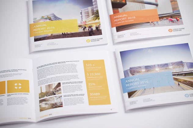 方形杂志封面&排版设计效果图样机素材库精选模板 Photorealistic Square Magazine Mock-up’s插图(4)