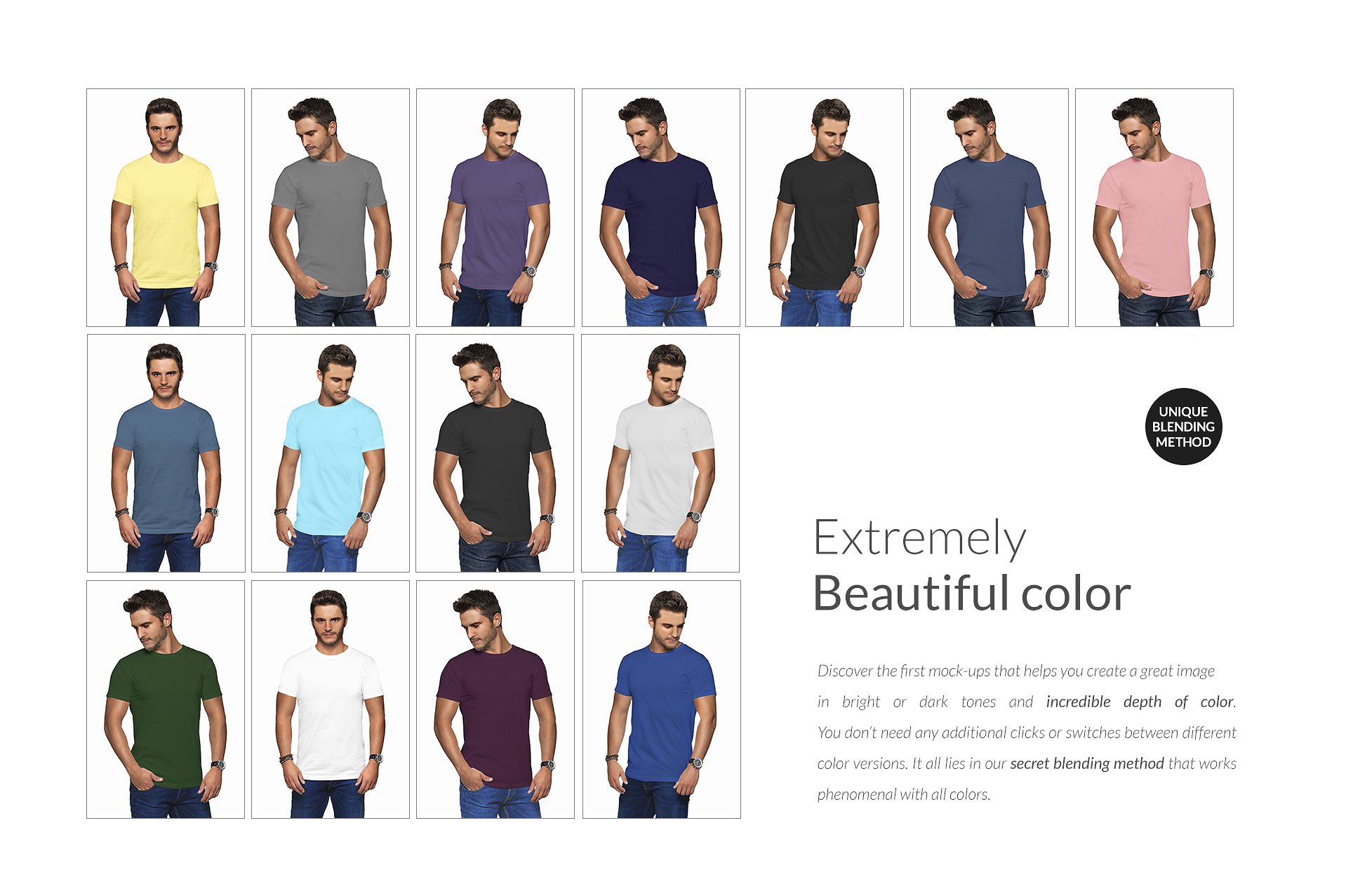 时尚简约男士T恤样机插图(11)