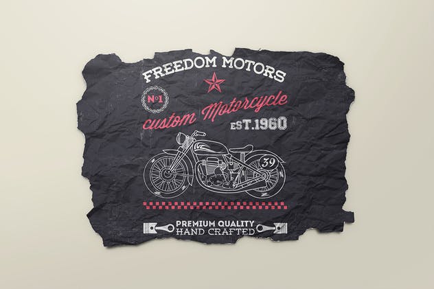 撕裂皱褶的纸张/海报/传单样机 Paper / Poster / Flyer Mock-Up插图(4)