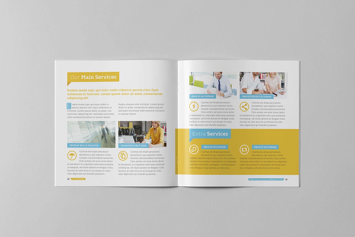 正方形企业画册设计模板 Selected Square Brochure插图(7)