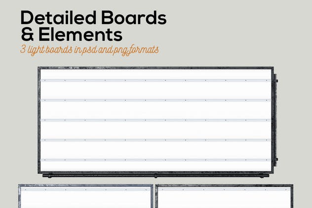 大帐篷灯泡装饰金属字体场景模板 Marquee Light Bulbs Front 3 – Cinema Lightbox插图(1)