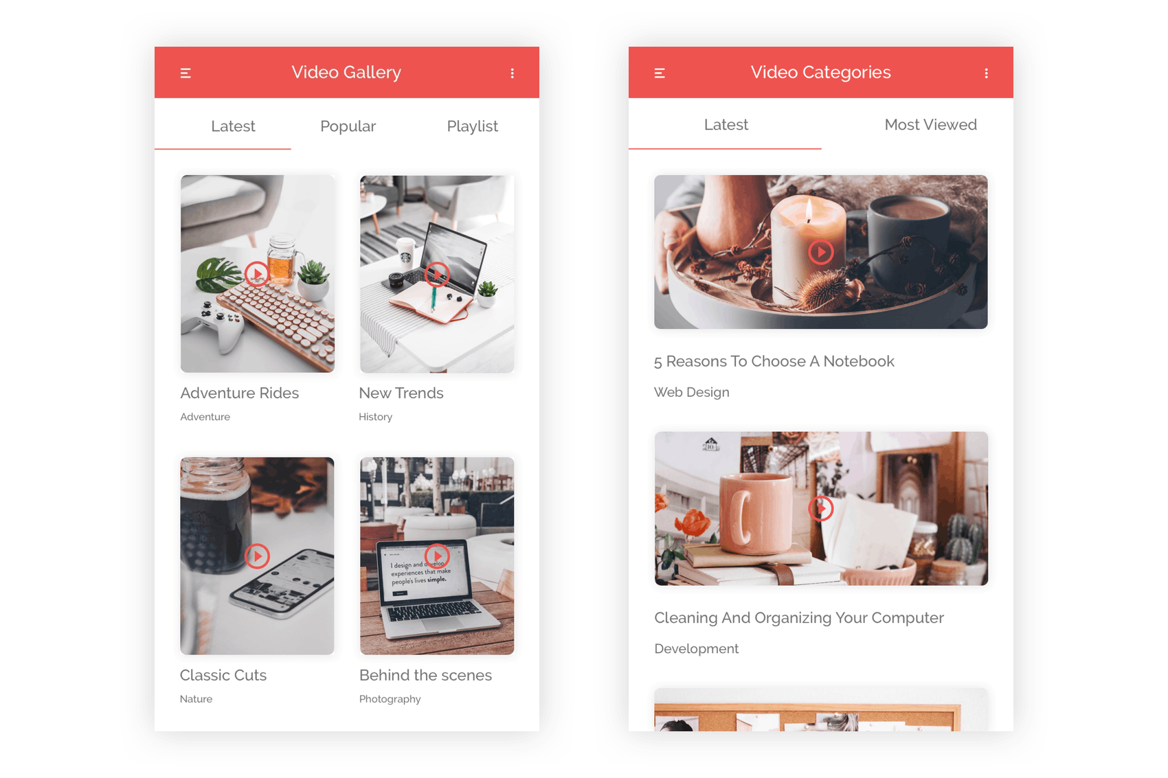 视频社交分享APP应用UI界面设计XD模板插图(2)