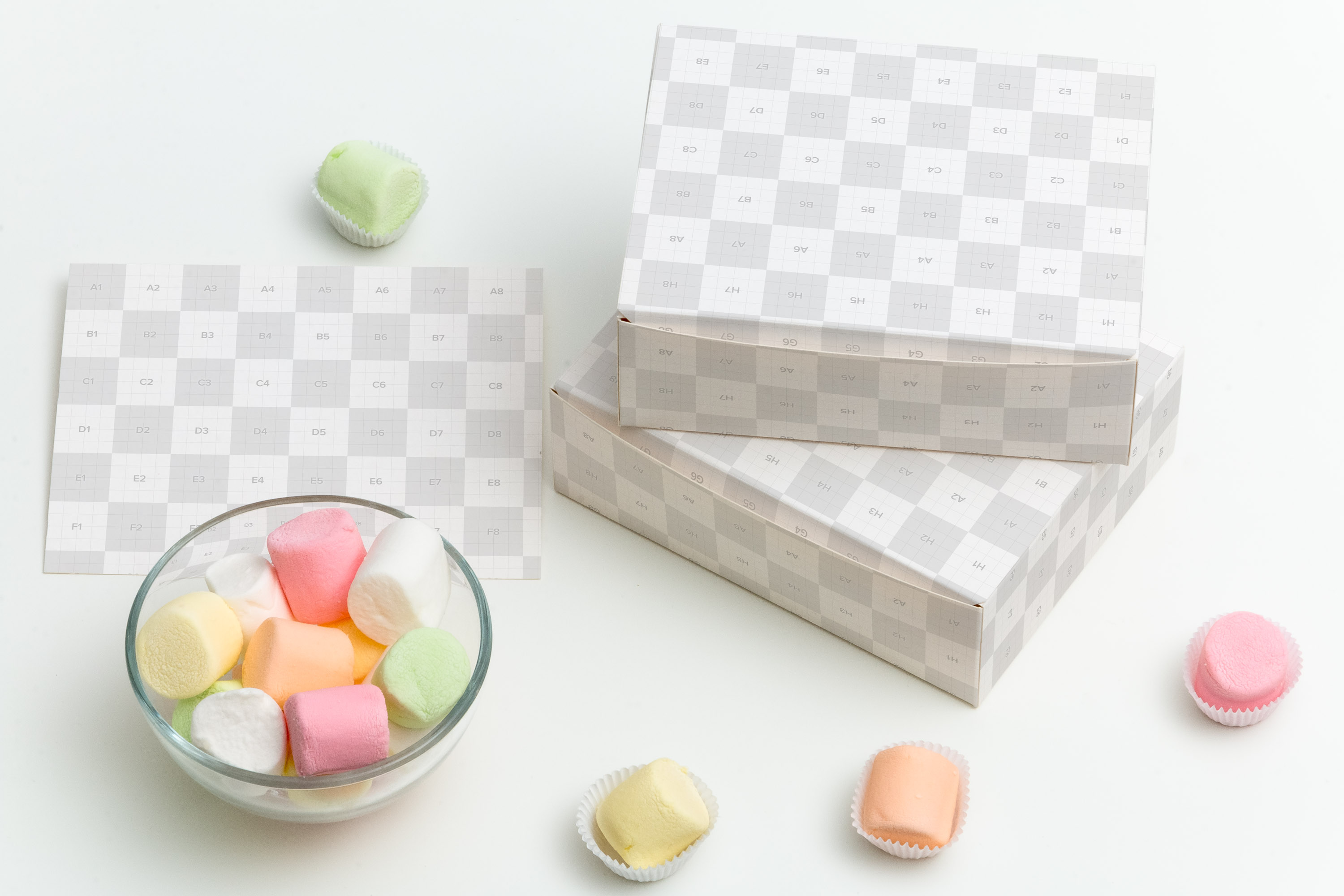 甜品包装礼盒设计图预览样机05 Sweet Box Mockup 05插图(2)