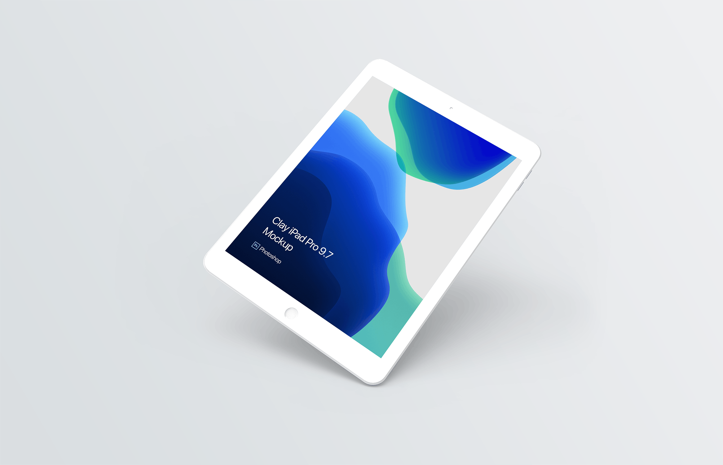 黏土材质iPad平板电脑素材库精选样机模板 Clay iPad Mockup插图(1)