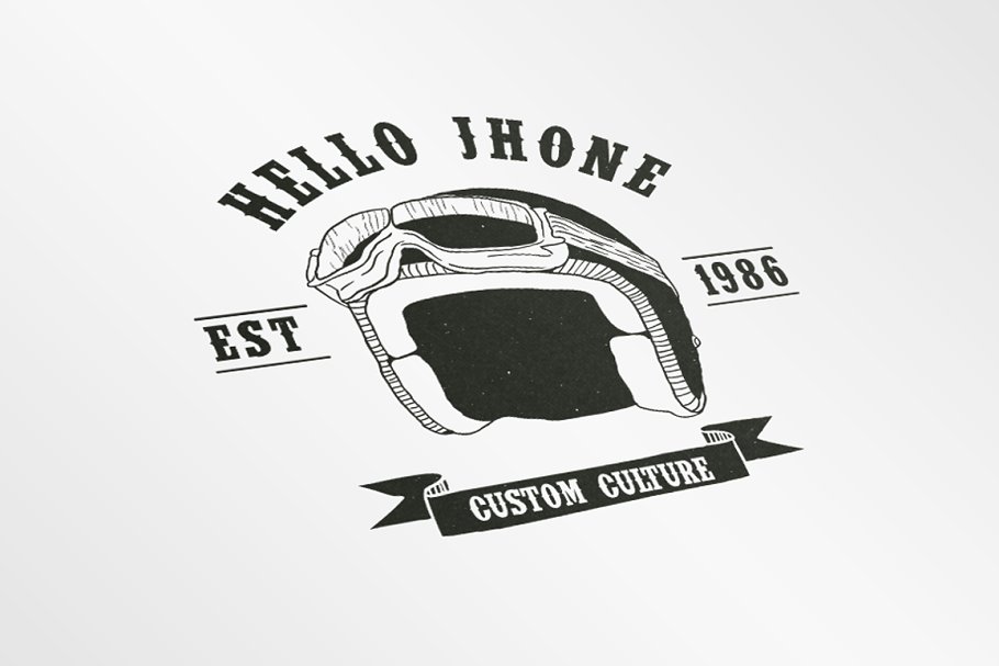 复古欧美风摩托品牌徽章设计模板 Vintage Badges Motorcycle插图(1)