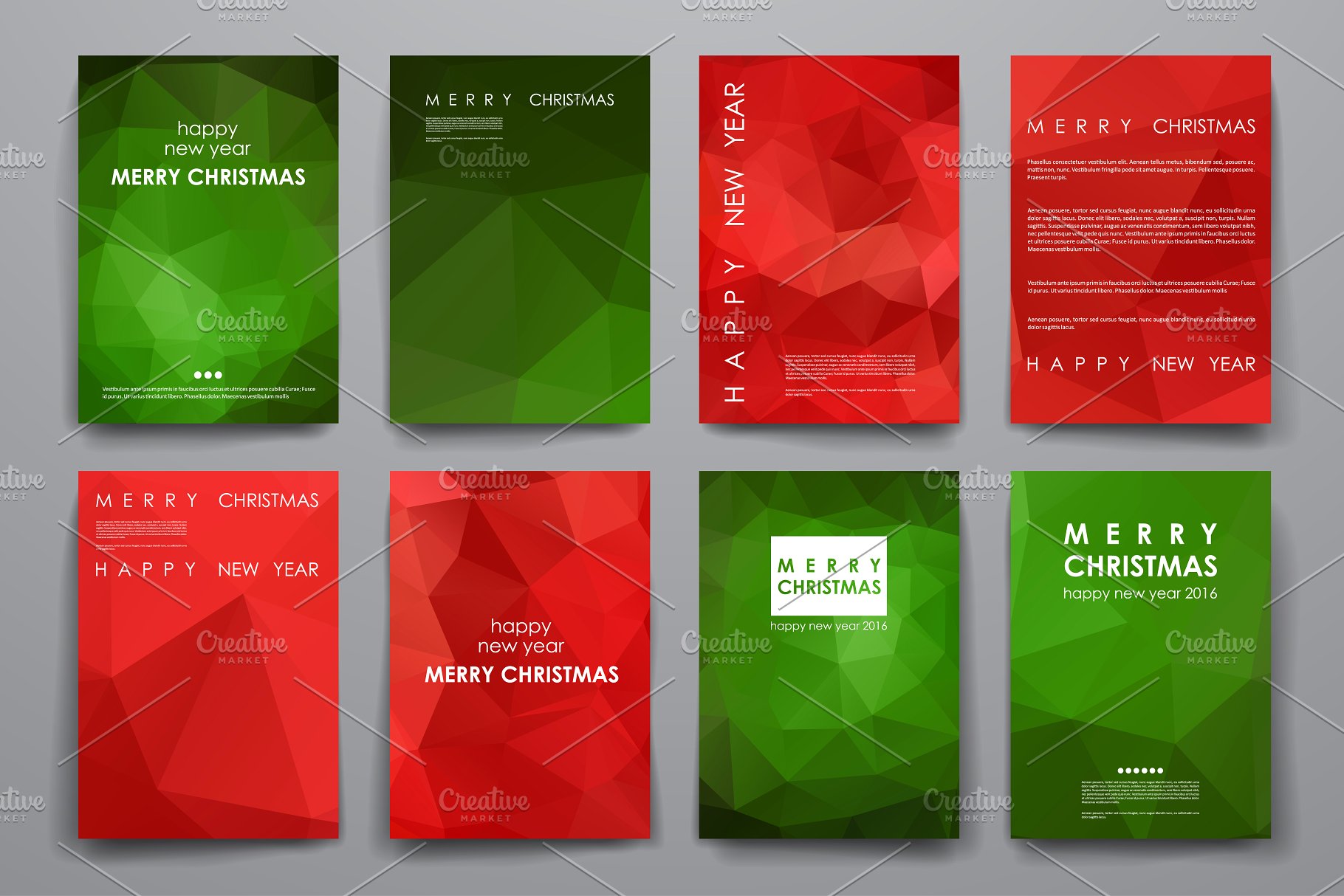 圣诞节主题小册子模板 Merry Christmas Brochures插图(6)