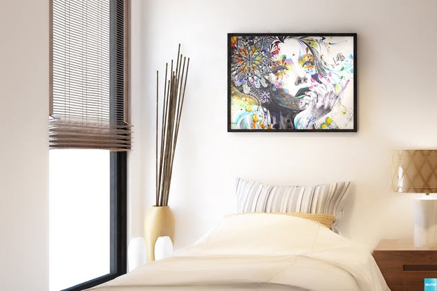 室内墙壁艺术海报框架样机Vol.1 Interior With Poster Frames Mockup Vol.1插图(8)