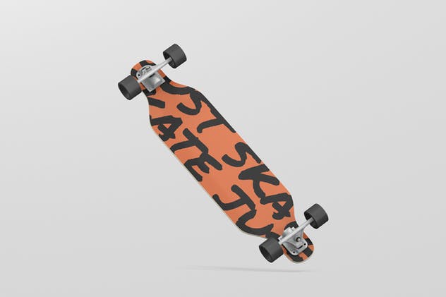 双翘长滑板图案设计样机 Freeride Longboard Mockup插图(7)