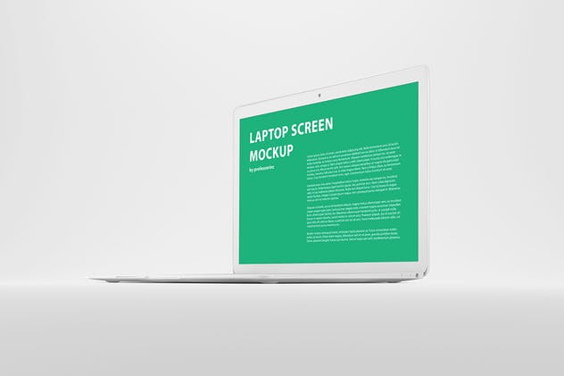 白色背景MacBook笔记本电脑演示样机 White MacBook Mockup插图(5)