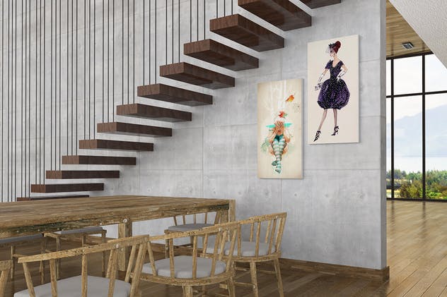 室内油画作品展示样机模板Vol.8 Picture Art Mockup [Vol 8]插图(4)