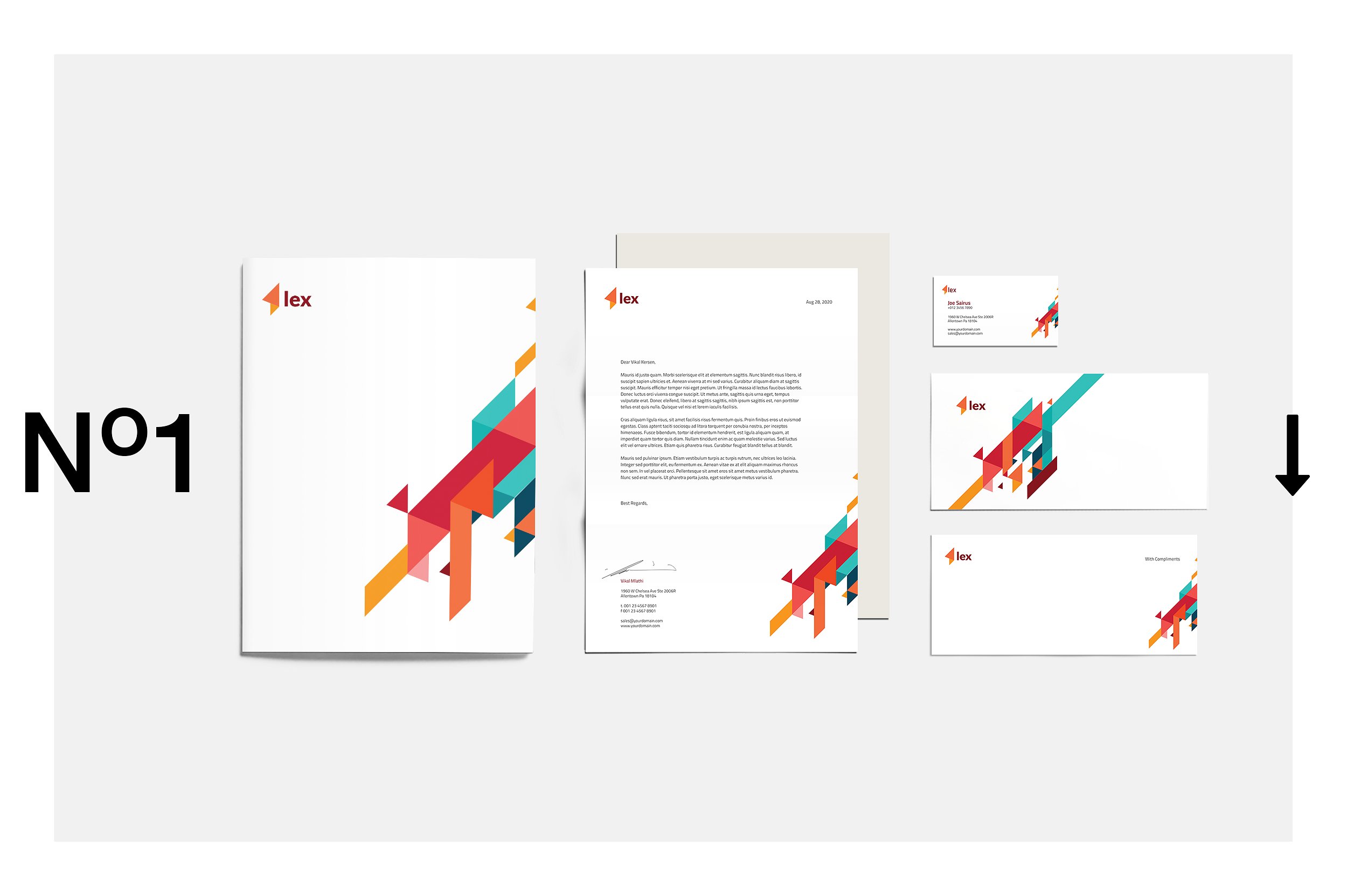 企业品牌形象VI设计模板下载 Lex Corporate Identity [indd]插图