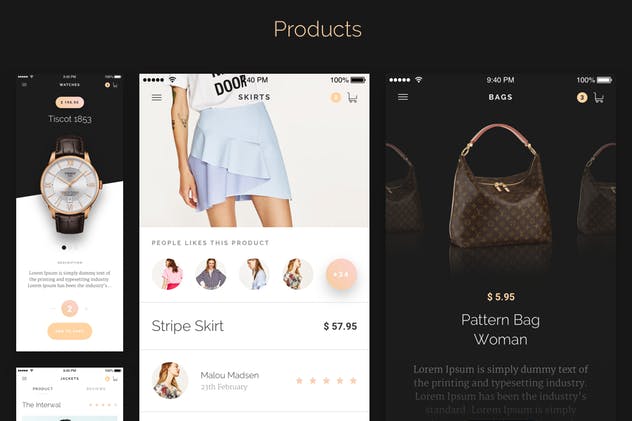 奢侈品电子商务APP应用UI套件 Modda –  E-Commerce Mobile UI Kit插图(10)