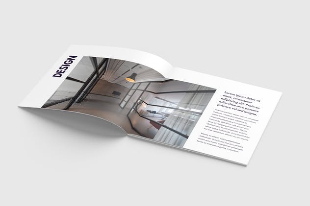 方形杂志画册设计AI模板 Square Magazine or Brochure Template插图(7)