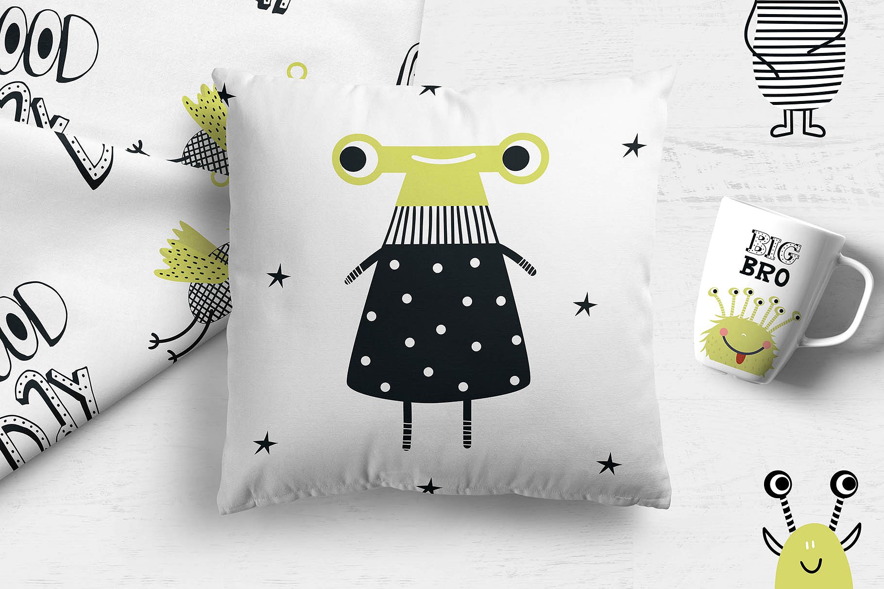 小朋友喜爱的可爱怪物矢量图形合集下载插图(3)