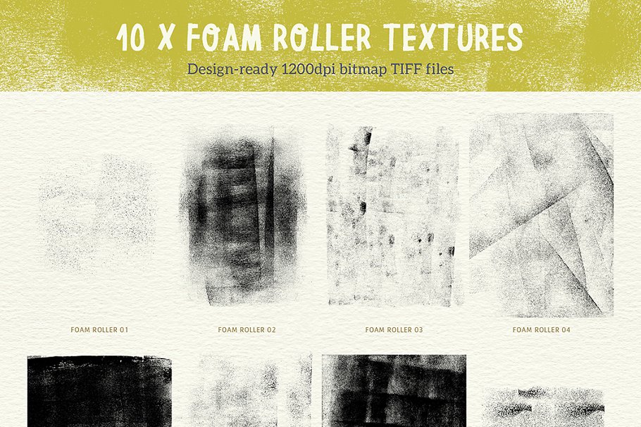 泡沫辊墨印&手绘图案纹理合集 Tasty Texture Pack插图(3)