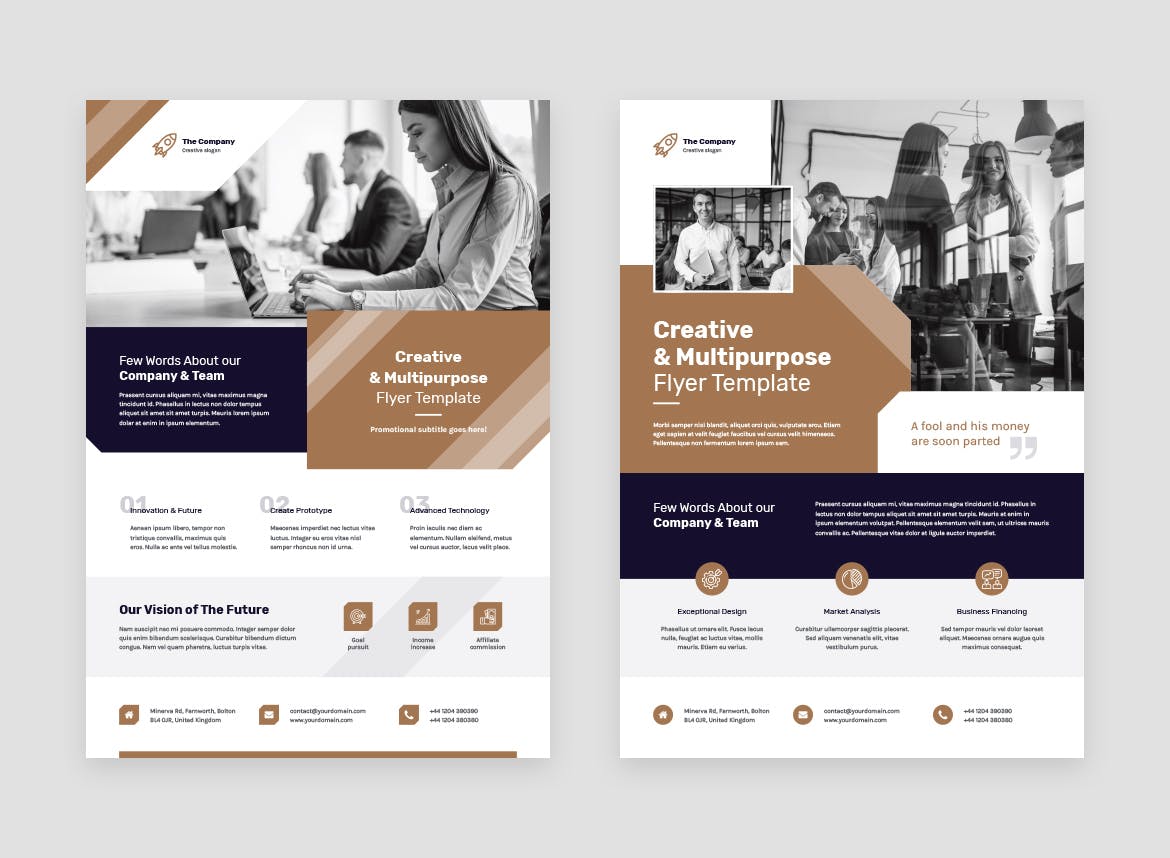 多行业适用创意公司传单设计模板 Flyer – Creative Multipurpose插图(5)
