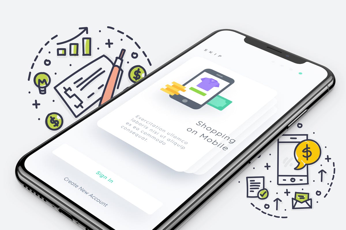 智能电子钱包手机APP UI 套件 Smart Wallet Walkthrough 4 Mobile Ui插图