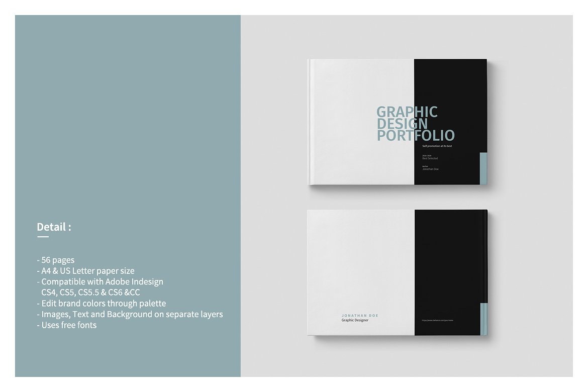 设计感强的多用途平面画册组合模板插图