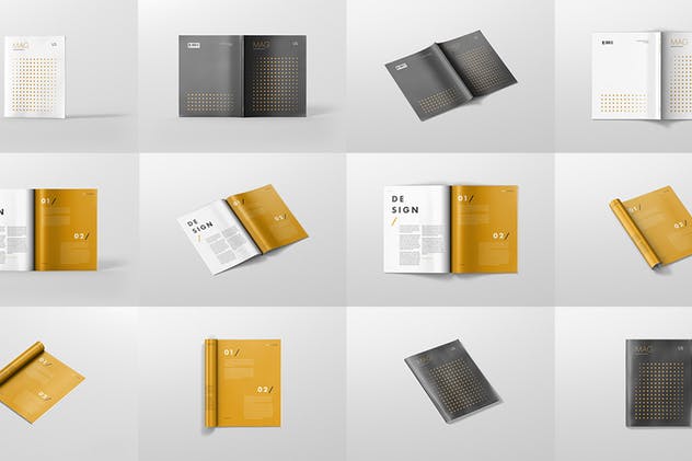 高级时尚杂志样机模板 Magazine Mockup – US Letter 8.5×11 inch插图(14)